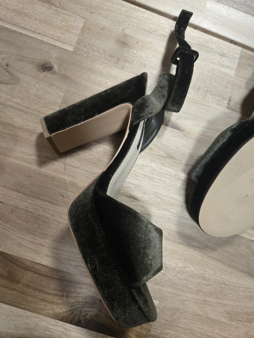 French Connection  Velvet Platform Block Heel Sandals